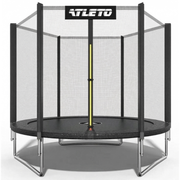 Батут дитячий з сіткою 183 см Atleto чорний (42400450)
