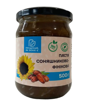 Урбеч (паста кремовая) из семечек подсолнуха с финиковым сиропом 500 г