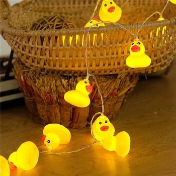 Гирлянда светодиодная для детской комнаты DUCK 1.5 м Гирлянда из 10 пластиковых мини-утят 2127854