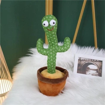 Танцующий кактус, свето-музыкальная игрушка на батарейках, Dancing Cactus TikTok кактус в вазоне 34 см 2195520158/1