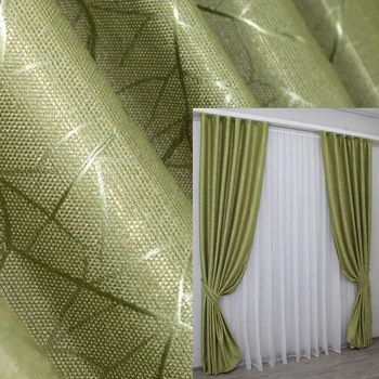 Комплект льняных штор 150×270 см (2 шт) оливковый