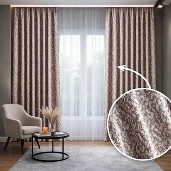 Комплект штор жаккард 150×270 см (2 шт) моко