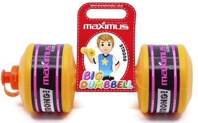 Гантель большая Максимус, пищевой пластик, спорт-игра, вес 1.35 кг