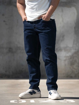 Джинси чоловічі мом Teamv Denim Темно сині 32