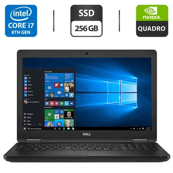 Мобильная рабочая станция Dell Precision 3530 / 15.6" (1920x1080) IPS / Intel Core i7-8750H (6 (12) ядер по 2.2 - 4.1 GHz) / 16 GB DDR4 / 256 GB SSD / nVidia Quadro P600, 4 GB GDDR5, 128-bit / WebCam б/у