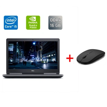Мобильная рабочая станция Dell Precision 7720 / 17.3" (1600x900) TN / Intel Core i5-6300HQ (4 ядра по 2.3 - 3.2 GHz) / 16 GB DDR4 / 128 GB SSD + 500 GB HDD / nVidia Quadro P3000, 6 GB GDDR5, 192-bit / HDMI / WebCam б/у + Подарок Беспроводная мышь / USB