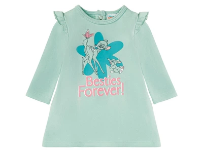 Платье двунитка для девочки Disney Бемби 370844 086-92 см (12-24 months) Зеленый