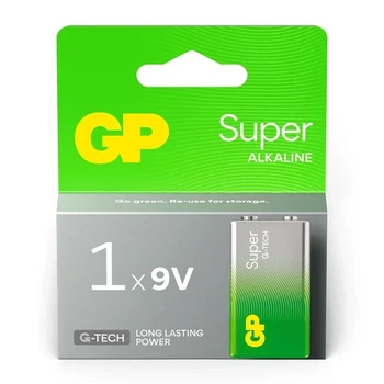 Батарейка крона GP SUPER ALKALINE 9V 6LR61 лужна Blister