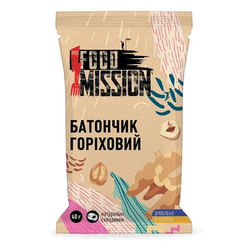 Батончик енергетический ореховый Food Mission