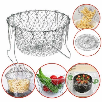Дуршлаг складной универсальный 12 в 1 корзина Magic Kitchen Chef Basket