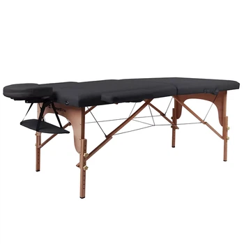 Масажний стіл inSPORTline Orashi 2-Section Wooden, чорний