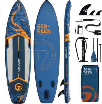 Надувная SUP доска для плавания GENREEN 335 см Синяя (SUP5021911)