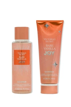 Набор для тела с шиммером Victoria's Secret Bare Vanilla Joy (Спрей и Лосьон)