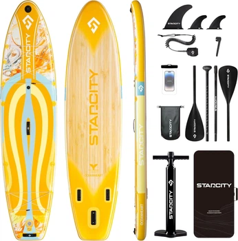 Надувная SUP доска для плавания STARCITY 350 см Желтая (SUP5021561)