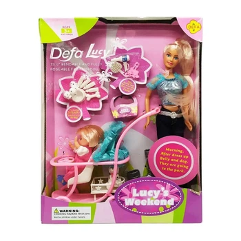 Кукла Defa Lucy с дочкой и коляской 20958