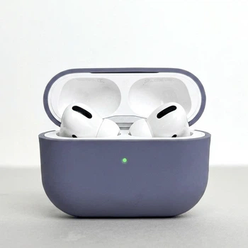 Силиконовый чехол для наушников pods Pro 2 (Темно-сиреневый)