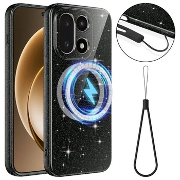 Защитный чехол Deexe Glitter Case with MagSafe для OnePlus 15 - Black