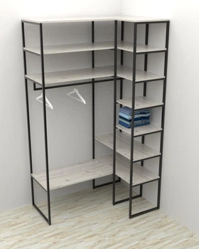 Гардеробный стеллаж в стиле лофт EcoLoft Корвей DSP-1457-2 Дуб Кортона