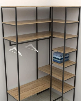 Гардеробний стелаж в стилі лофт EcoLoft Корвей DSP-1457-1 Дуб Аппалачі