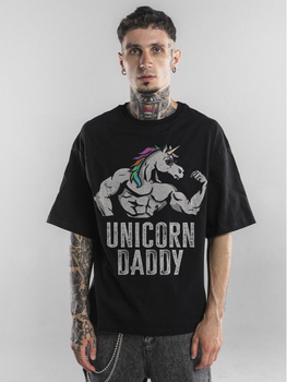 Футболка LOYS Unicorn daddy LO03337 goodreclama Черный XXL