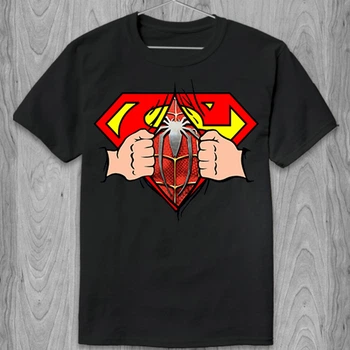 Футболка LOYS Superman Spiderman LO065900 goodreclama Чорний XL