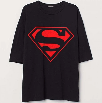 Футболка LOYS чоловіча Superman, червоний знак супермена LO02336 goodreclama Чорний XXL