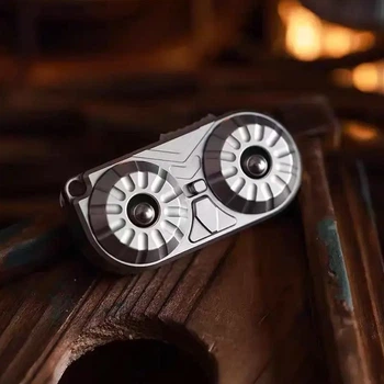 EDC Фіджет іграшка 7в1 СОВУХ спінер слайдер магнітний Fidget Toy антістрес клацалка сова (срібний)