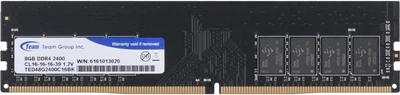 Оперативна памʼять Team DDR4-2400 8192MB PC4-19200 Elite (TED48G2400C1601)