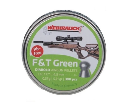 Кульки Weihrauch/H&N F&T Green 0,37 гр, кал.4,5(.177) 300 шт (1004266)