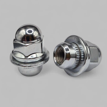 Гайка колісна М12x1,5x37,5 з шайбою хром ключ 21 (Mitsubishi)