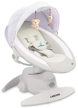 Leżaczek-bujaczek elektryczny 2w1 Caretero Opti Pink (5908310396156)
