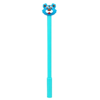 Ручка детская с игрушкой "Тигр" C0117-V(Blue) гелевая, синяя