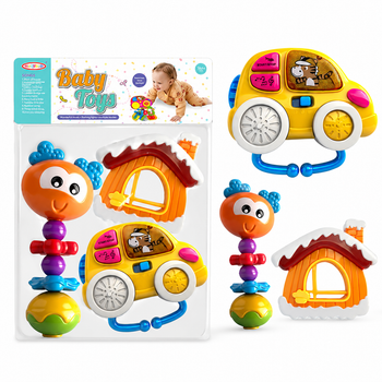 Музичне брязкальце машинка Baby Toys зі світлом та звуками