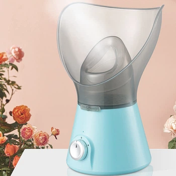 Паровая сауна для лица Facial Steamer BY1088 с функцией ингаляции 2 насадки 130 Вт 60 мл для глубокого очищения кожи и увлажнения Белая