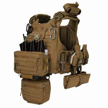 Плитоноска жилет Warmor Gen.6 Pro Max Койот Coyote з повним комплектом тактичних підсумків