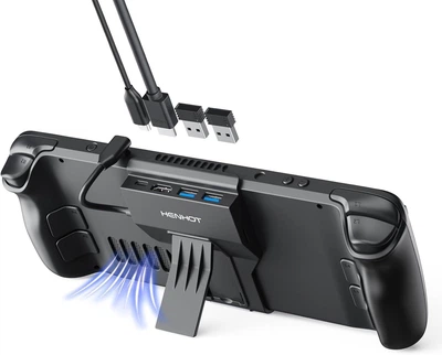 Док-станція HenHot для Steam Deck 4-в-1 HDMI 4K@60Hz, 2xUSB-A, PD 100 Вт USB-C