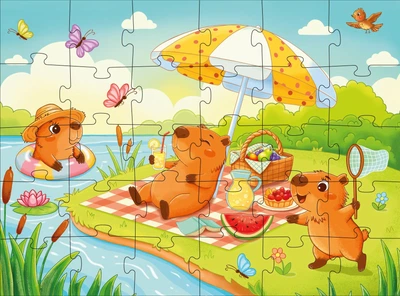 Игра-головоломка. Пазл 27*20см Капибара Пати, 30 элементов LP30-007