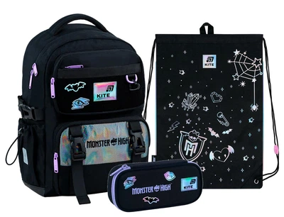 Рюкзак шкільний + пенал + сумка Kite Education Monster High MH26-1022M