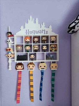 Настінна полиця-органайзер для колекційних фігурок Funko POP у стилі Hogwarts. Aivory