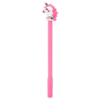 Ручка дитяча з іграшкою "Єдиноріг" Bambi A1101(Pink) гелева, синя
