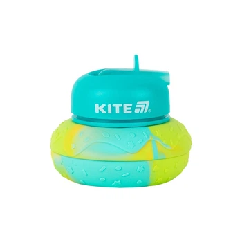 Пляшка для води силіконова Kite K26-1271-1, 600 мл, бірюзова
