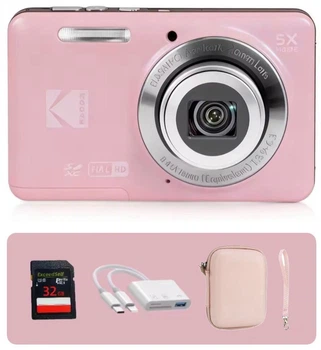 Компактний фотоапарат Kodak FZ55 Pastel Pink Цифровой / Чехол розовый / Карта памяти / Card Reader