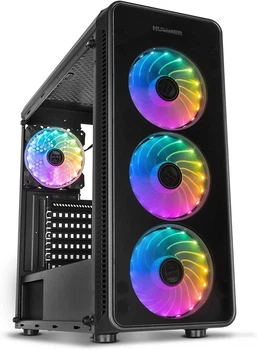 Корпус Nox Hummer TGM / без БЖ / Miditower / ATX / Glass / 4x120mm ARGB / Чорний