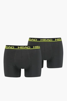 Трусы боксеры, 2 штуки Head 48(M) Графитовый-Желтый (145998)