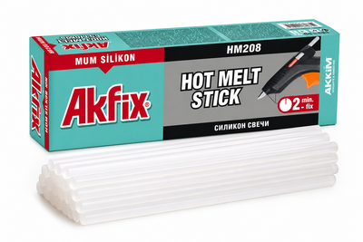 Клейові стрижні Akfix HM-208 прозорий 11 мм 300 мм 1 кг (34 шт)