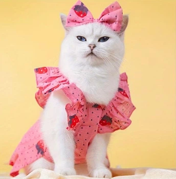 Платье для собак "ESMERALDA" Розовое Size L