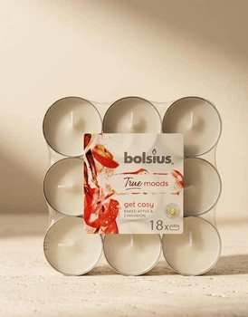 Свеча чайная ароматическая Bolsius "яблоко-корица" 18 шт.