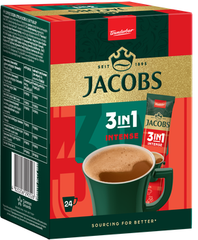 Кофейный напиток Jacobs 3 in 1 Intense 24 x 12 г (4820206290526)
