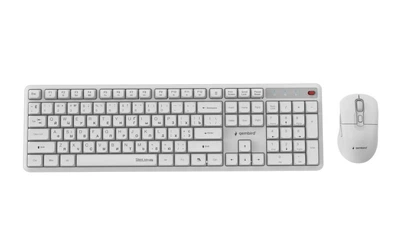Комплект (клавіатура + миша) Gembird KBS-WMS-01-W-CYRL, білий