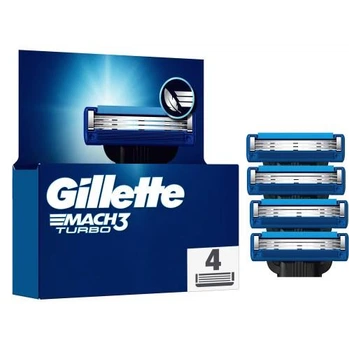 Змінні картриджі для гоління (леза касети) чоловічі Gillette Mach 3 Turbo, 4шт